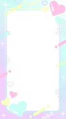 ショート動画配信用のかわいいフレーム02