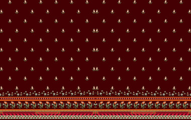 Textile Design and Digital Motif and Borders