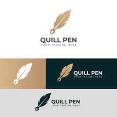 Creative Quill Pen Vector logo design