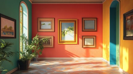 Fototapeta premium color frames interior decorating 