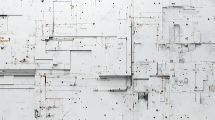 White painted concrete wall texture. abstract technology background

