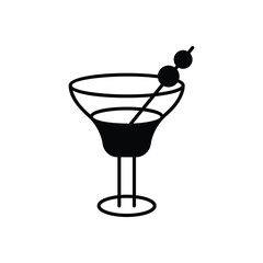 Christmas Martini vector icon