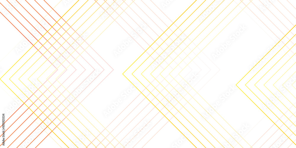 Aufkleber Modern, simple vector stripe line technology pattern. Minimal, clean white and gold background with realistic lines. Futuristic digital landscape with linear elements