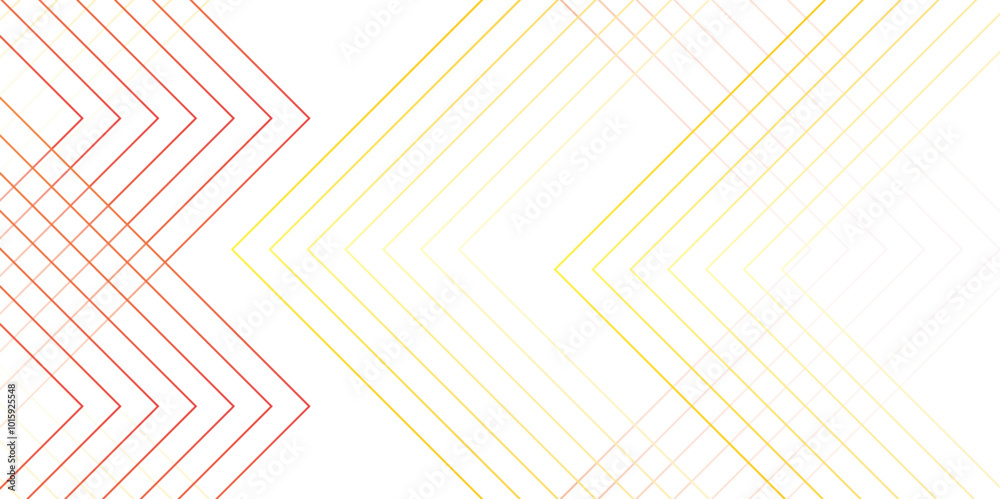 Poster Modern, simple vector stripe line technology pattern. Minimal, clean white and gold background with realistic lines. Futuristic digital landscape with linear elements