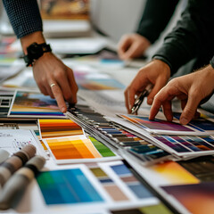 Designers Discussing Color Palettes