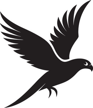 recommend clip art: Flying falcon silhouette vector illustration on a transparent background 