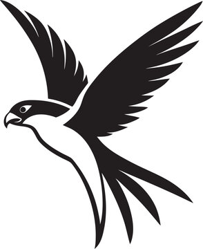 recommend clip art: Flying falcon silhouette vector illustration on a transparent background 