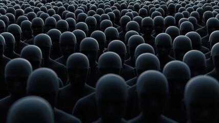 Obraz premium 3D illustration depicting the impact of overpopulation, showcasing crowding in urban environments and the resulting resource depletion.