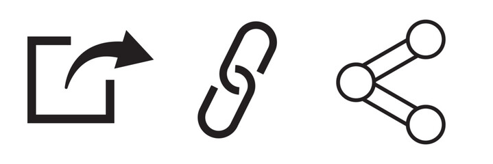 Share icon button, External Link Icon symbol with arrow box, page open new window icon , open another tab icon button.