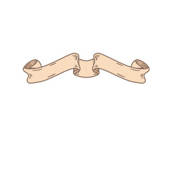 Vintage Hand Drawn Ribbon Illustration