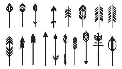 Arrows black set icon. Arrow vector icon Collection different arrows Cursor icons Arrows for web design,  Vector illustration.
