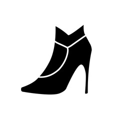 silhouette icon of women's shoes