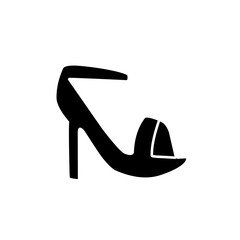 silhouette icon of women's shoes