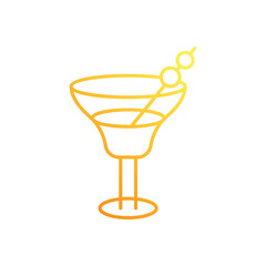 Christmas Martini vector icon