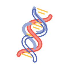 Lab Science Doodle Illustration - DNA