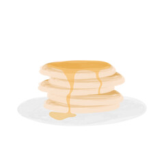 Pancake Hand Drawn Food Illustration