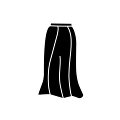 silhouette of women's skirt