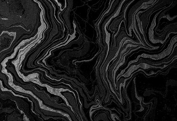 Marble black texture, wavy texture background	
