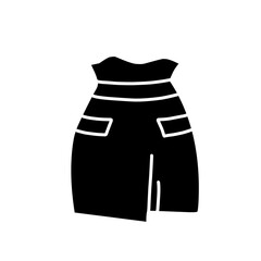 silhouette of women's skirt
