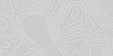 Topographic map background geographic line map with seamless ornament design, grey topographic map geographic mountain relief abstract lines background contour maps pattern with copy space line art.