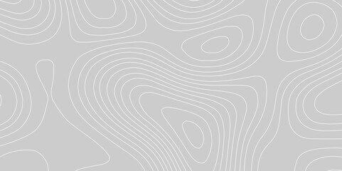 Topographic map background geographic line map with seamless ornament design, grey topographic map geographic mountain relief abstract lines background contour maps pattern with copy space line art. © Abu Bokkor Siddique