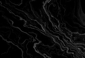 Marble black texture, wavy texture background	
