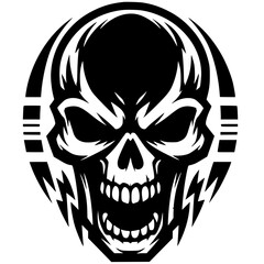 Black skull vector