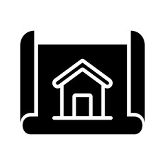 house sketch icon vector solid design in trendy style