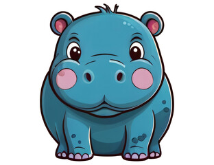 Fototapeta premium hippo sticker
