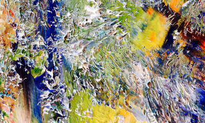Abstract background wallpaper. Ethnic pattern. Mixtures of oil paint. Trendy hand painting canvas....