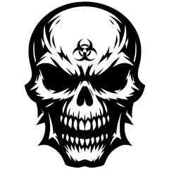 Black skull vector