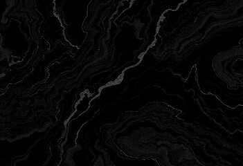 Marble black texture, wavy texture background