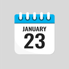 Icon page calendar day - 23 January