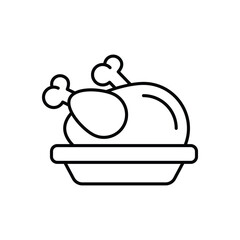 Christmas Chicken vector icon