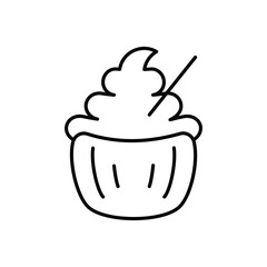 Christmas Cupcake vector icon
