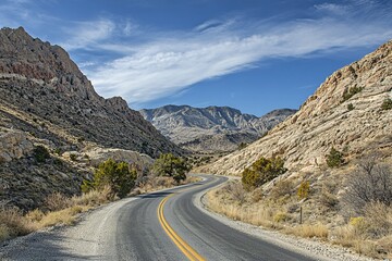 A road with a yellow line down the middle