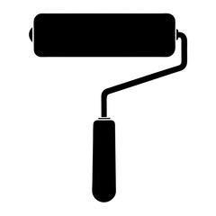 Paint roller silhouette illustration