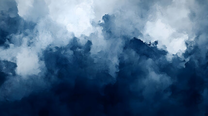 Abstract Blue Background With Smoke And Clouds