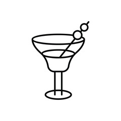 Christmas Martini vector icon