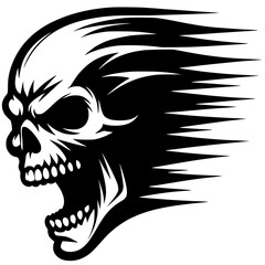 Speed ​​skull silhouette
