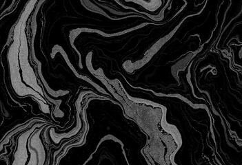 Marble black texture, wavy texture background