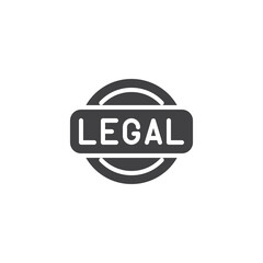 Legal stamp vector icon