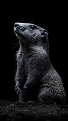 Obraz premium a groundhog waking up for groundhogday