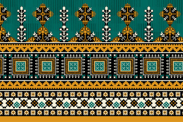 digital textile design border element ornament flower bunch