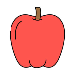 apple whole one line icon vector. apple whole one sign. isolated symbol illustration