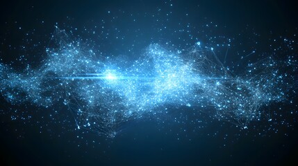 Obraz premium Abstract Blue Digital Network Connection Background