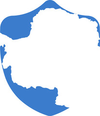 Shield Shape of ANTARCTICA Flag