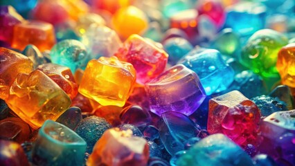 Ice jelly abstract background with colorful and translucent textures, ice, jelly, abstract, background, texture, colorful