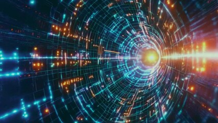 abstract background of glowing lights and lines. 3 d rendering