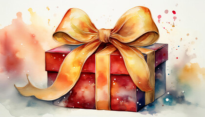 Gift Box with a Large Bow